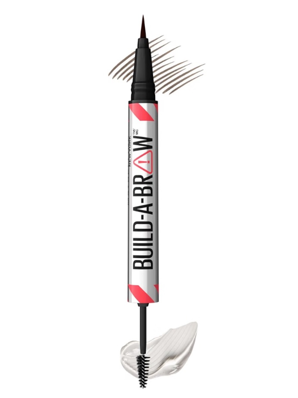 Maybelline Build-A-Brow 2-in-1 Brow Pen and Sealing Gel- Ash Brown, NEW